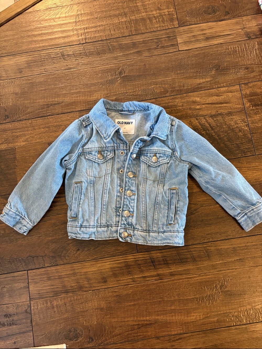 Old Navy Light Blue Kids Denim Jacket with Button Front